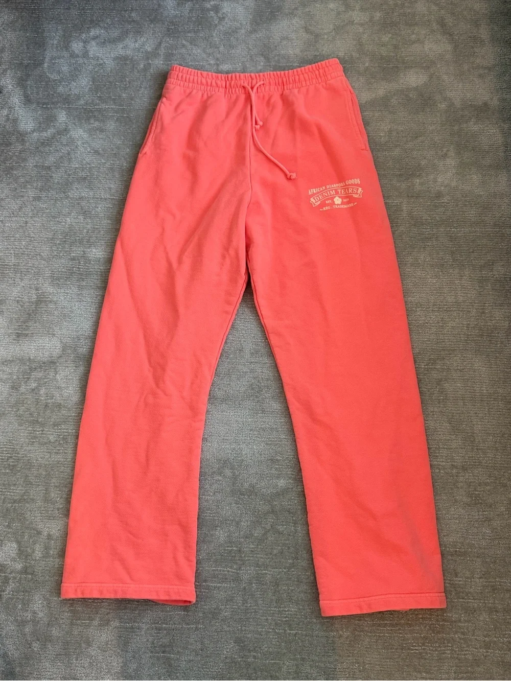 Men's Coral Sweatpants with Drawstring Waist